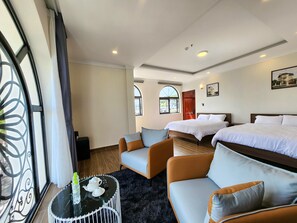 Family Suite | Desk, soundproofing, free WiFi, bed sheets - KSol Hotel & Apartment (Da Lat)