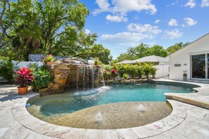 Outdoor pool, a heated pool