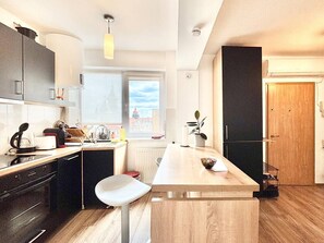 Fridge, oven, stovetop, dishwasher - Opera Sunrise 2 rooms Balcony Top Floor Center (Timișoara)