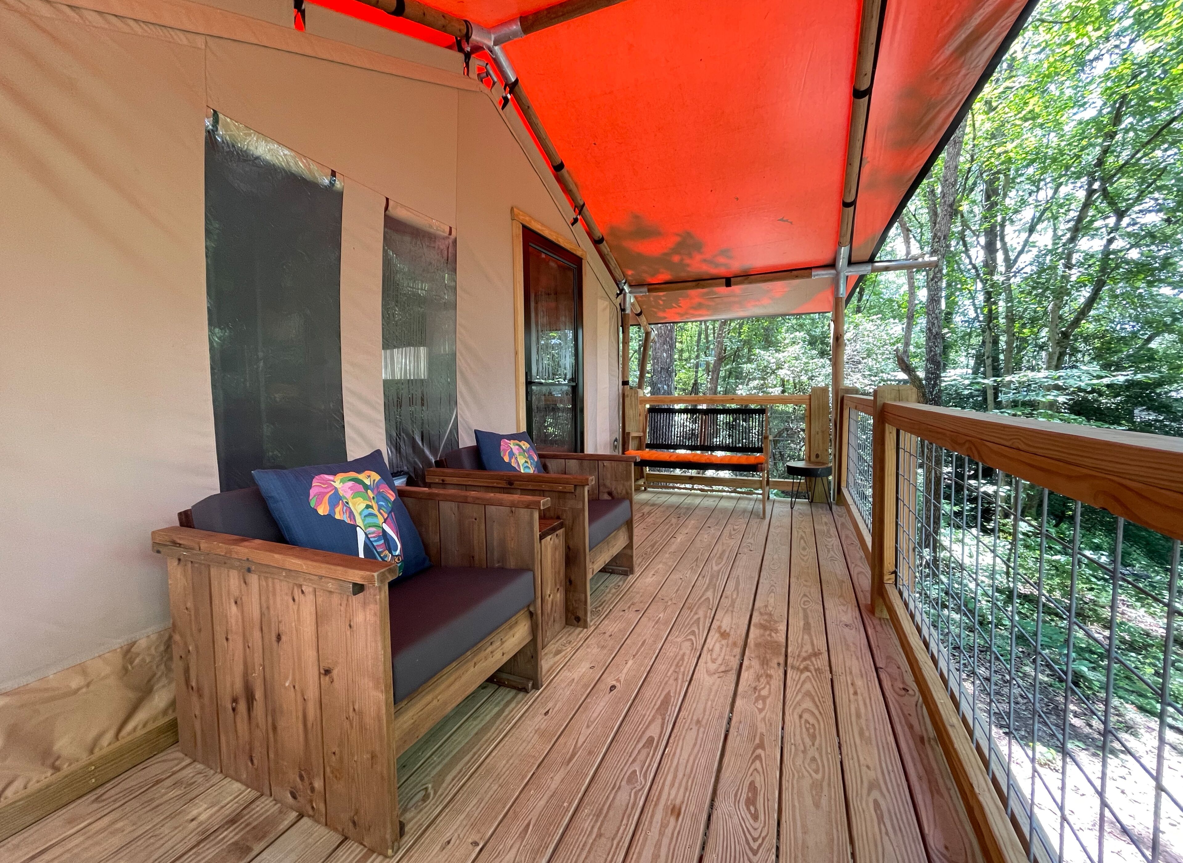 Elite Tent, Multiple Beds, Balcony, River View | Terrace/patio