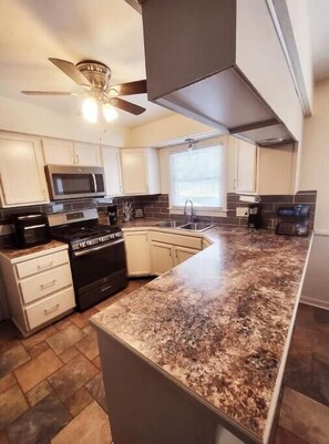 Fridge, microwave, oven, stovetop - Our Home Away From Home! (Lansing)