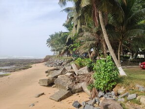 Sun-loungers, beach towels