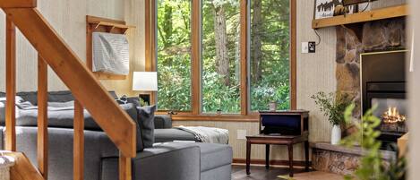 TV connectée, cheminée, jeux vidéo, espaces bureaux