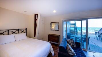 Studio Suite, pemandangan samudra | Wi-Fi gratis dan seprai linen