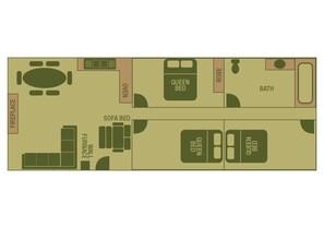 Floor plan - Windmill lodge: Private rainforest with river (Mount Dandenong)