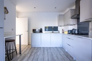 Microwave, oven, dishwasher, high chair