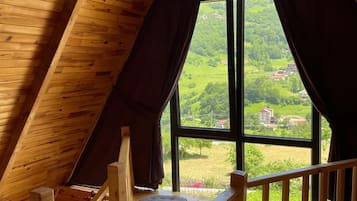 豪華單棟小屋 | 客廳 | 平面電視、壁爐