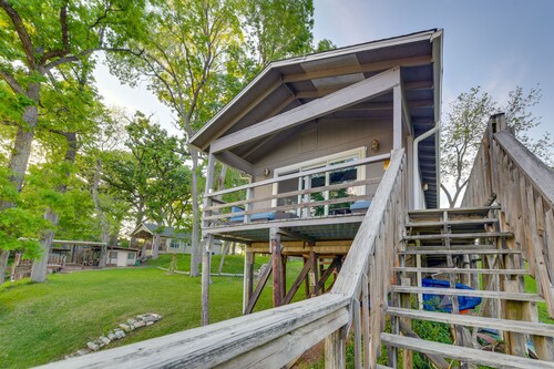 Rustic River Cabin w/ Dock + Covered Deck!