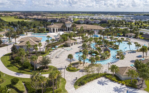 A heated pool - ChampionsGate 5BR | Pool, Spa & Resort Water Park (davenport)