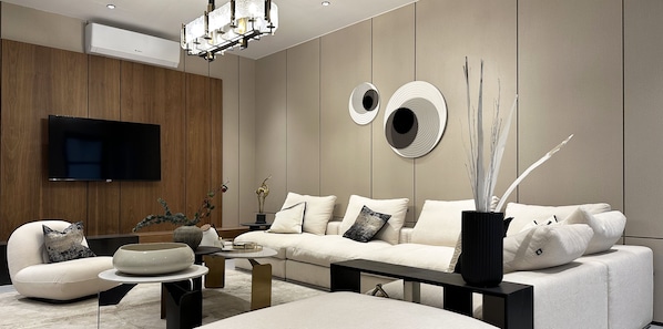 Design Apartment, 2 Bedrooms | Living area | Flat-screen TV - Ar Rabi H-10 Royal touch Balcony AG98 (Riyadh)