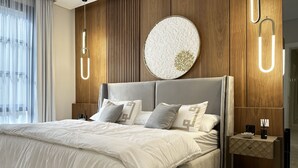 Design Apartment, 2 Bedrooms | 2 bedrooms, blackout drapes, iron/ironing board, WiFi (free) - Ar Rabi H-10 Royal touch Balcony AG98 (Riyadh)