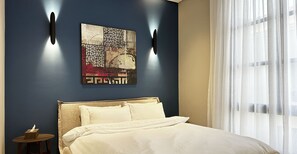 디자인 아파트, 침실 2개 | 2 개의 침실, 암막 커튼, 다리미/다리미판, 무료 WiFi