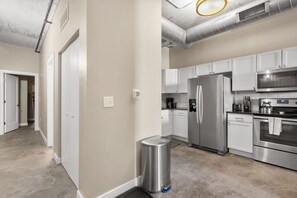 Fridge, microwave, oven, stovetop - The Nelson Lofts - Unit 5 (3 BR) (Davenport)