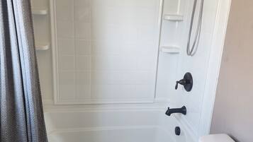 Towels, soap, shampoo, toilet paper