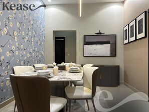 Design Apartment, 2 Bedrooms | Living area | Flat-screen TV - Al-Mutamarat A-2 Timeless History AG45 (Riyadh)