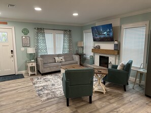 TV connectée, cheminée