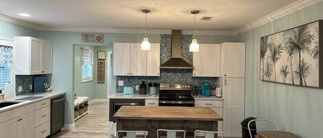Microwave, oven, stovetop, dishwasher