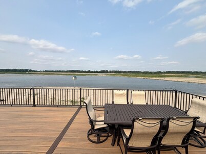 Secluded Elkhorn River Retreat.  Full sized home overlooking 250+ acre lake.