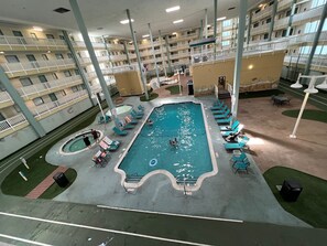 Indoor pool, a heated pool
