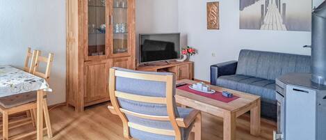 Televisie en een open haard