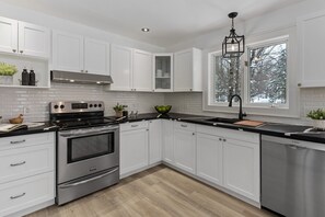 Microwave, oven, stovetop, dishwasher