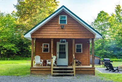 Adirondack Cabin, Private Hiking trail, Fishing, FirePit, Pet, BBQ