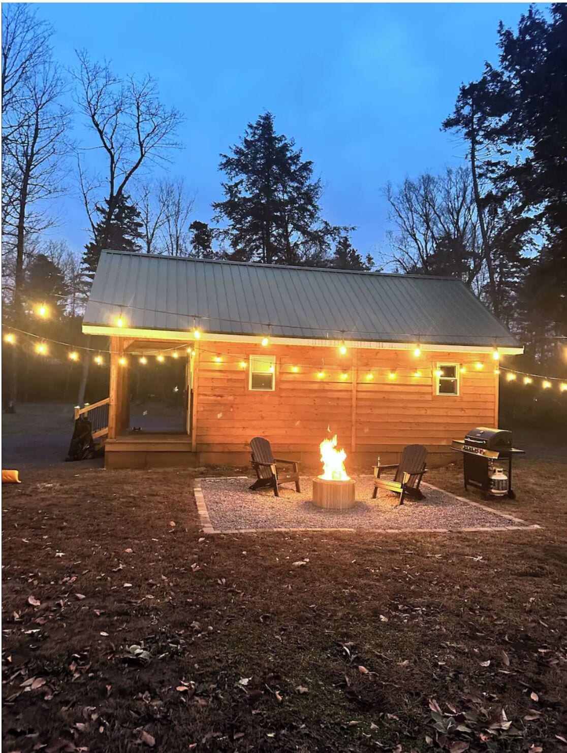 Our firepit for BBQ delights, cozy nights of roasted marshmallows. 