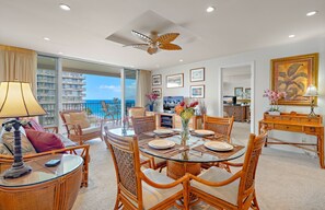 Dining - Maui Resort Rentals: The Whaler 707 - Luxuriously Remodeled 7th Floor 1BR/2BA w/ Stunning Ocean and Mountain Views! (Lahaina)