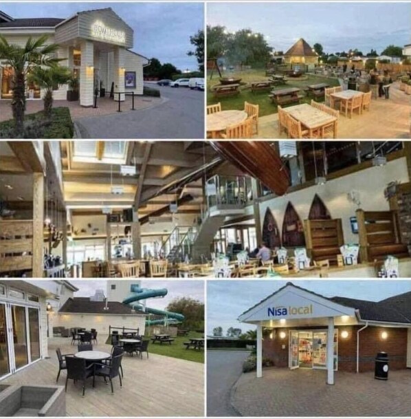 Outdoor dining - CaravanSleeps8-FirePlace-PetsOk-Golf-Gym-Pool (Skegness)