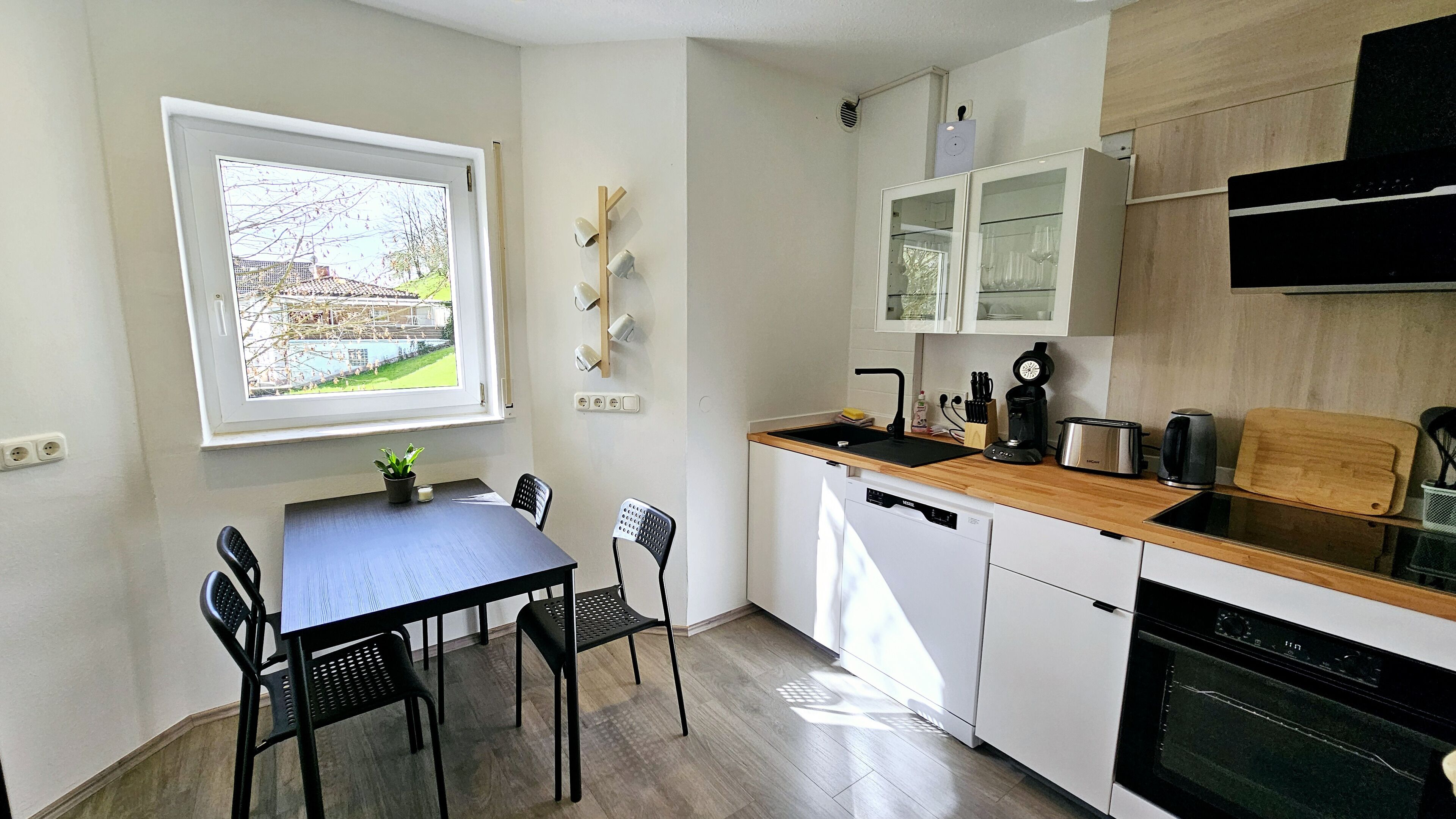 Kühlschrank, Mikrowelle, Herdplatte, Geschirrspüler