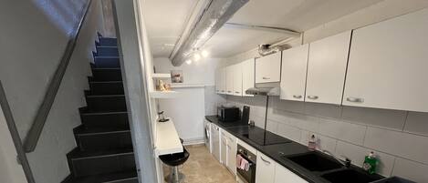 Microwave, oven, stovetop, dishwasher