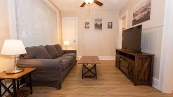 TV, fireplace, offices