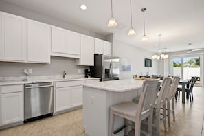 Fridge, microwave, oven, stovetop - 5BR family townhome near the beach w/ pool (Indian Harbour Beach)