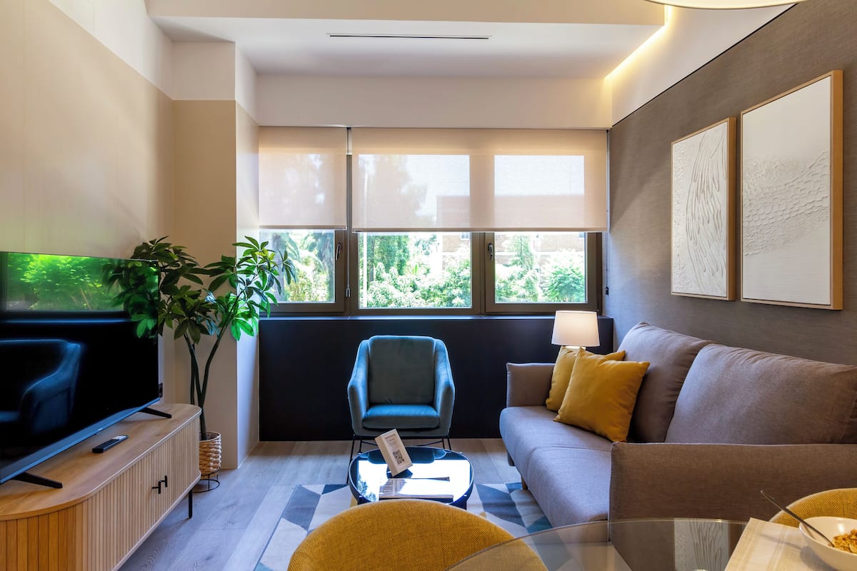 Appartement Supérieur, 1 grand lit et 1 canapé-lit | Coin séjour