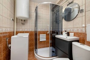 Shower, hair dryer
