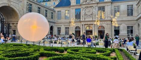 Outdoor banquet area