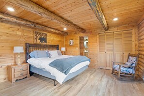 1 bedroom, desk, iron/ironing board, travel cot