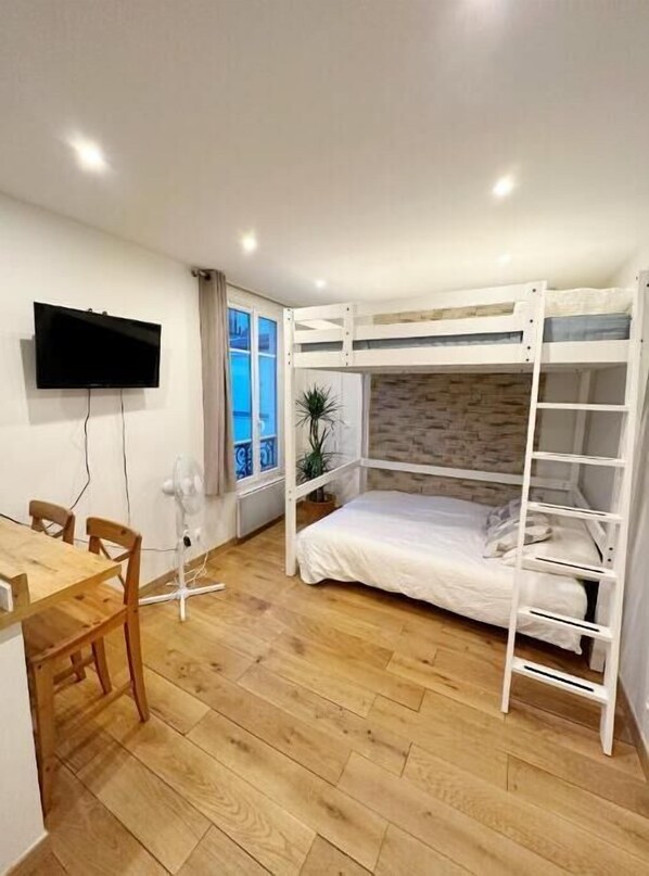 1 غرفة نوم وواي فاي وملاءات أسرّة