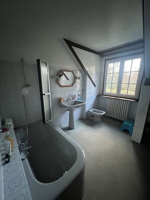 Dusche, Haartrockner, Bidet, Handtücher