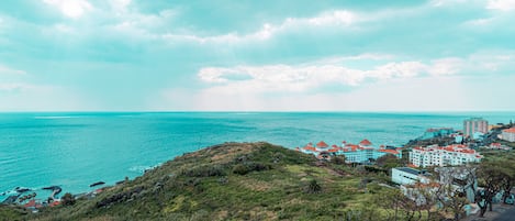 Vue sur la plage/lâocĂ©an