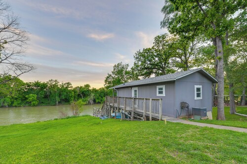 Rustic River Cabin w/ Dock + Covered Deck!