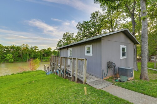 Rustic River Cabin w/ Dock + Covered Deck!