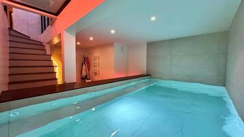 Indoor pool, a heated pool