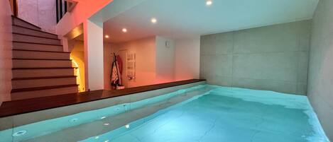 Indoor pool, a heated pool