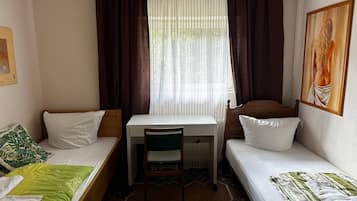 Individually decorated, individually furnished, desk, laptop workspace