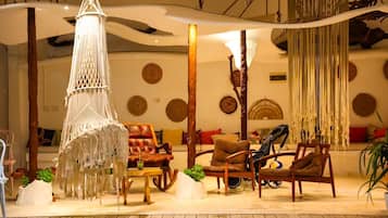 Outdoor banquet area