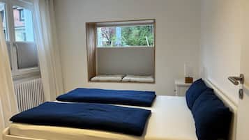 2 slaapkamers, een strijkplank/strijkijzer, wifi, beddengoed
