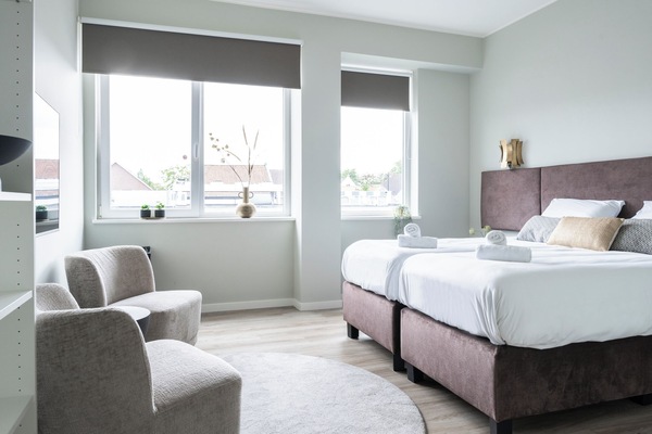 Deze stijlvolle slaapkamer combineert comfort met een goedkoop tarief – alleen bij Bed en Koffie.