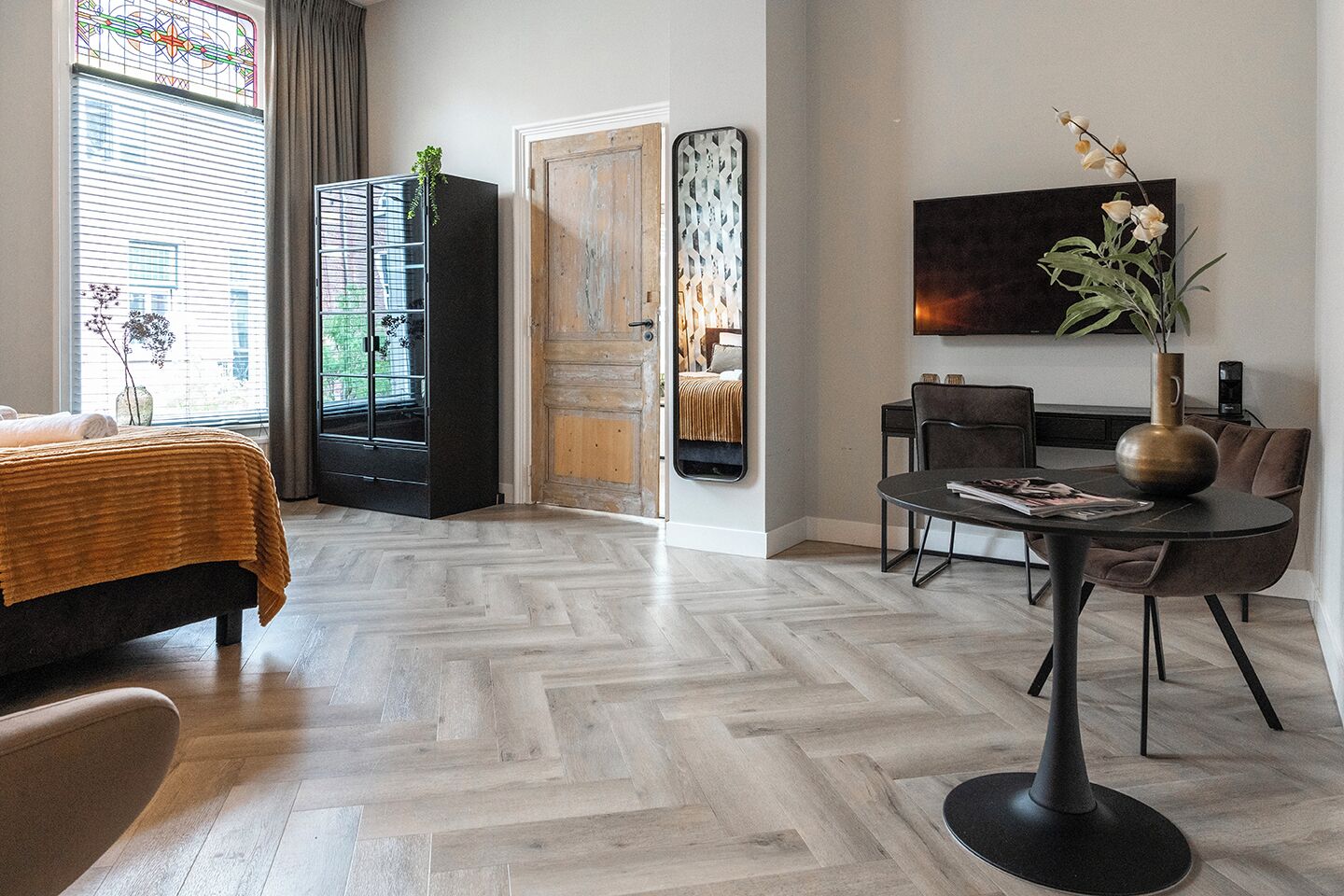 1 slaapkamer, een bureau, gratis wifi, beddengoed