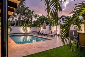 Outdoor pool, a heated pool